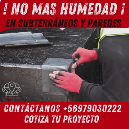 Membrana Impermeabilizante de Butilo Reforzada con Polímero ASA 1metro x 10 Metros